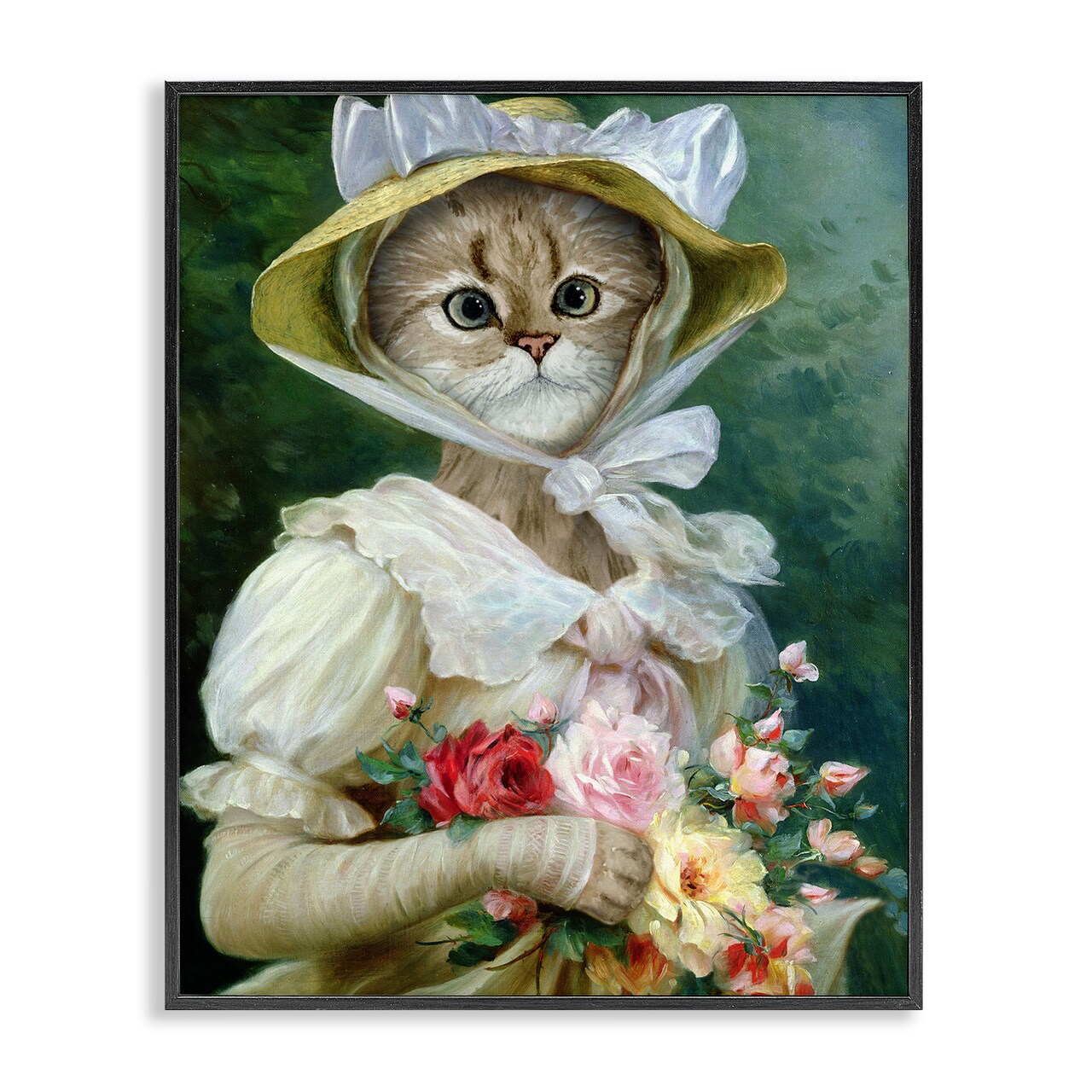 Stupell Industries Antique Portrait Cat Humor Framed Giclee, design by Brett Blumenthal